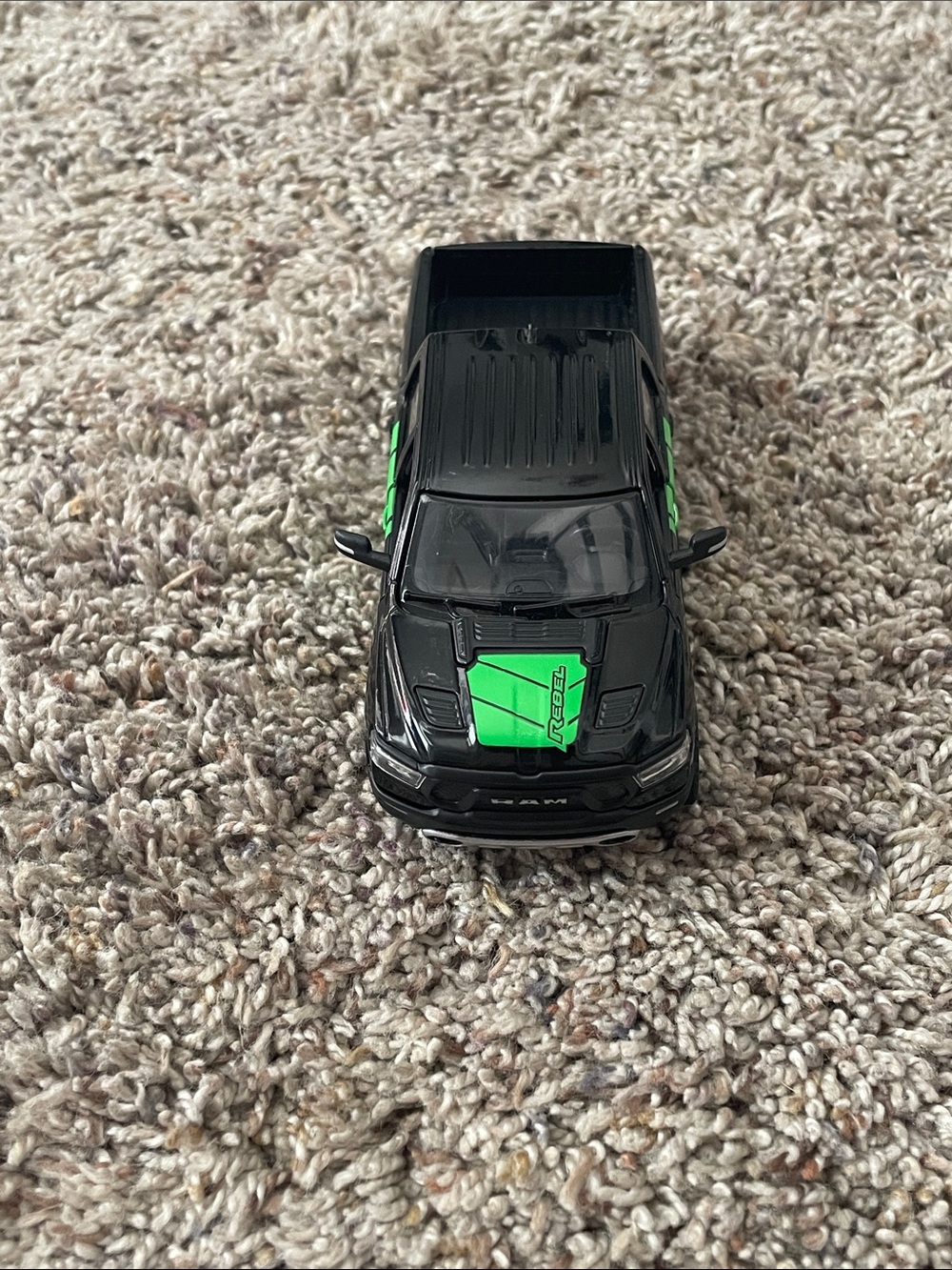 Black & Green Dodge Ram 1500 5” Diecast Model